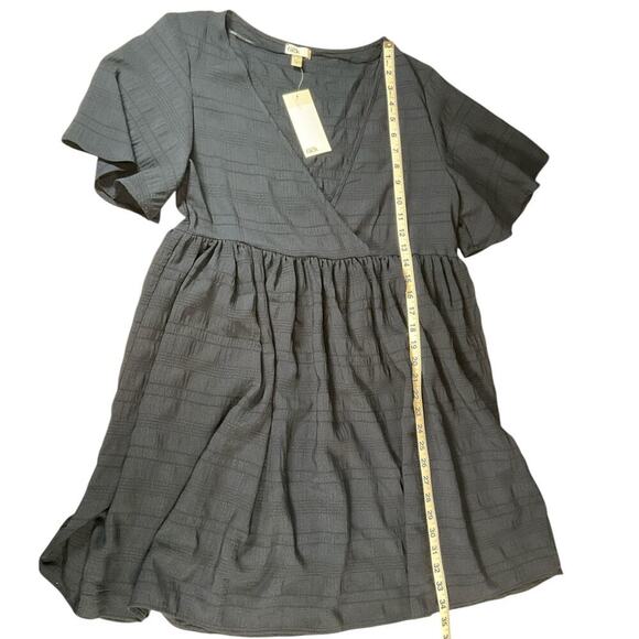 Nordstrom Rack Textured Babydoll Tunic Cover-Up Dress Navy Blue Short Small NWT - Picture 7 of 9